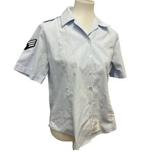 Defense Logistics Agency Wings Womens Size 12 Tuck In Button Down Uniform Shirt